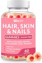 머리 피부와 손톱 Gummies - 여성을 위한 Vegan Biotin 5000mcg 비타민 & 남자는 더 빠른 머리 성장, 더 강한 못, Glowing 피부를 지원합니다
