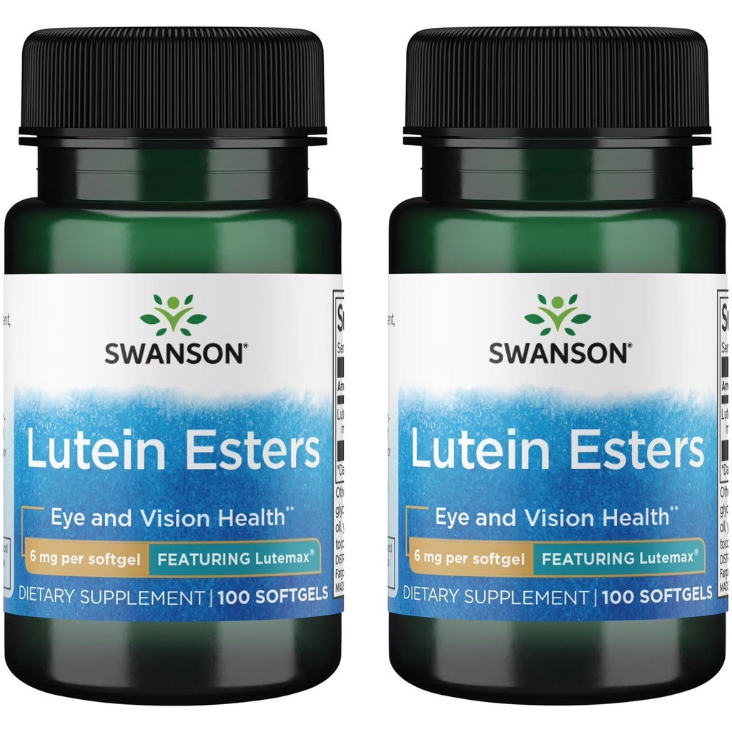 Swanson Lutein Esters - Lutemax 6 mg 100 Sgels (2 팩)을 특징으로