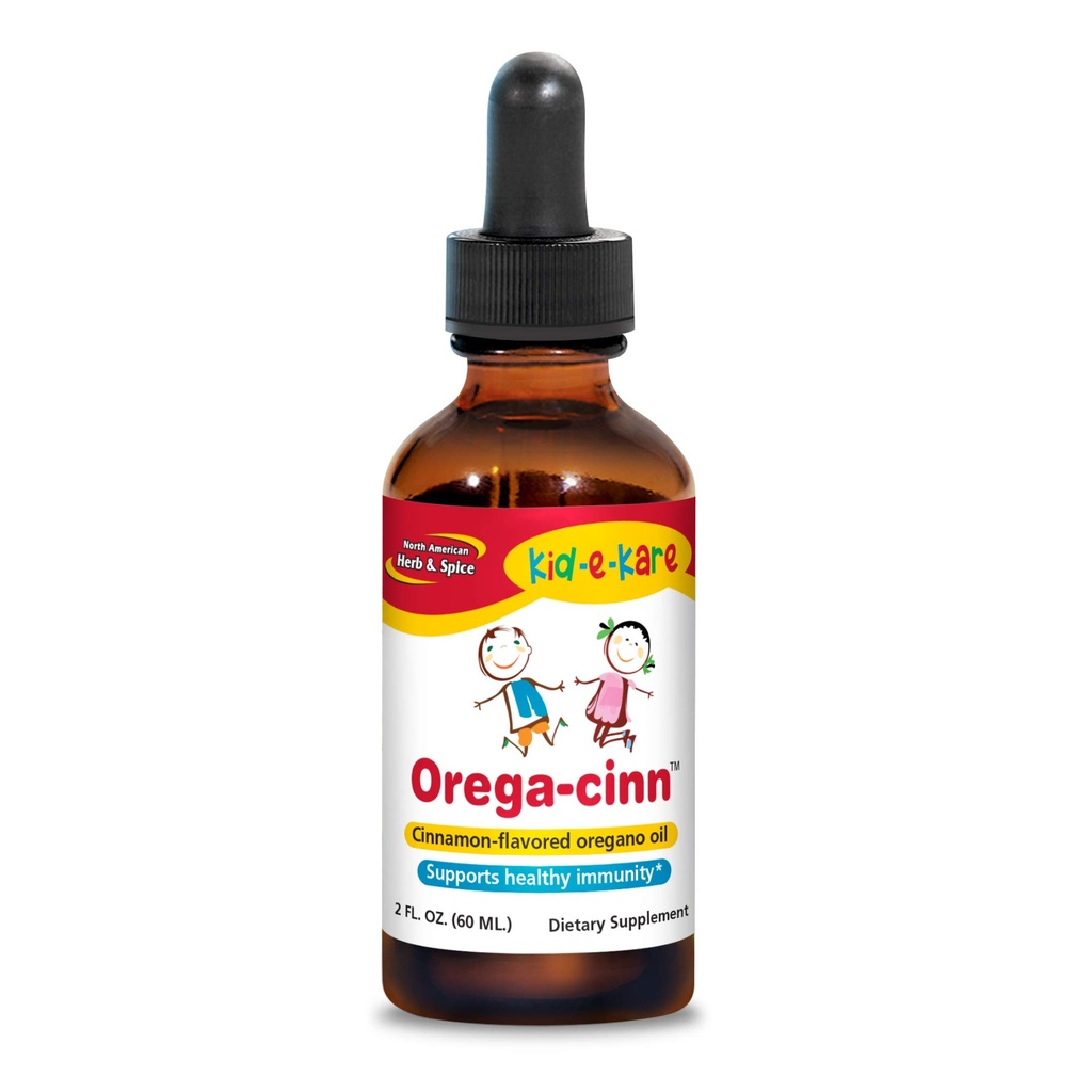 북미 허브 & 향신료 Kid.e.Kare Orega-Cinn, Cinnamon 맛 - 2 fl. oz. - 훌륭한 맛 Immune 지원 - Soothes Mucus 막 - 야생 Oregano 기름 - Non-GMO - 120 총 서빙