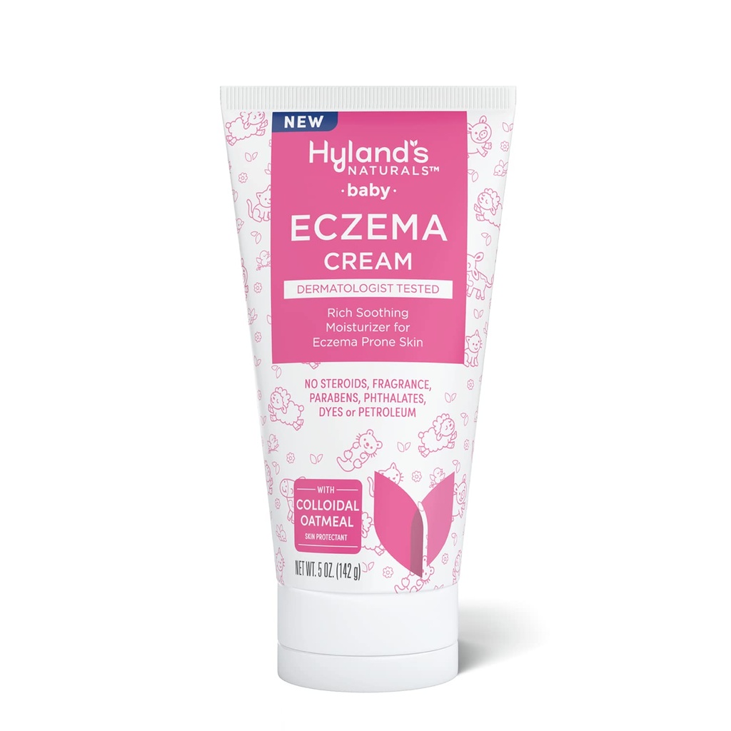 Hyland의 아기 Eczema 크림, Eczema Prone 피부를 위한 부유한 Soothing Moisturizer, Colloidal Oatmeal와 더불어, 5 온스