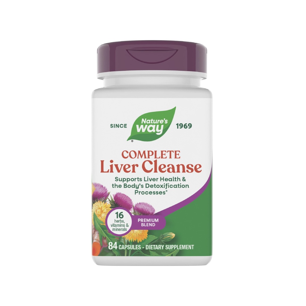 Nature's Way Complete Liver Cleanse, 우유 이틀, B-Vitamins, Amino Acid Liver Blend, 84 캡슐 (Packaging May Vary)와 함께 바디 해독 과정*을 지원합니다.