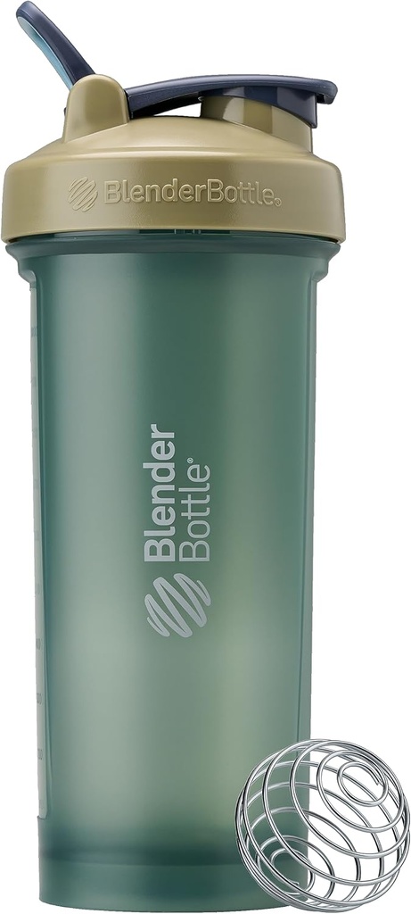 BlenderBottle Classic V2 Shaker Bottle Perfect for Protein Shakes and Pre Workout, 4-Ounce, 풀 컬러 탄