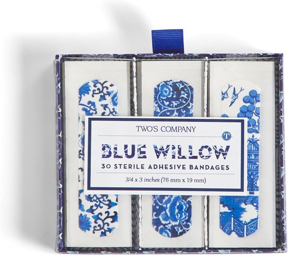 선물 상자, 30 조각, 3-inch 길이, 플라스틱, 백색에 있는 2의 회사 53560 파란 Willow 붕대