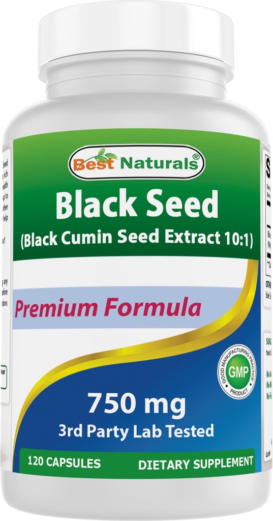 제일 자연적인 검정씨 (검정 Cumin씨 추출물 10:1) 봉사 120의 캡슐 당 750 mg