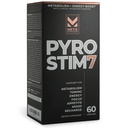 Pyro Stim 7 Metabolism 부스터 뚱뚱한 손실 지원 에너지 부스트 - 초점, 식욕 제어, 근육 투약 및 계류 통제 (60 캡슐)를 위한 Teacrine를 가진 한 번 A 일 Thermogenic