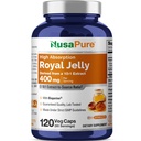 NusaPure 로얄 젤리 10 : 1 추출물, 4000mg에 400mg 상당 - 120 Veggie 캡슐 (비 GMO, 글루텐 무료, 바이오페인)