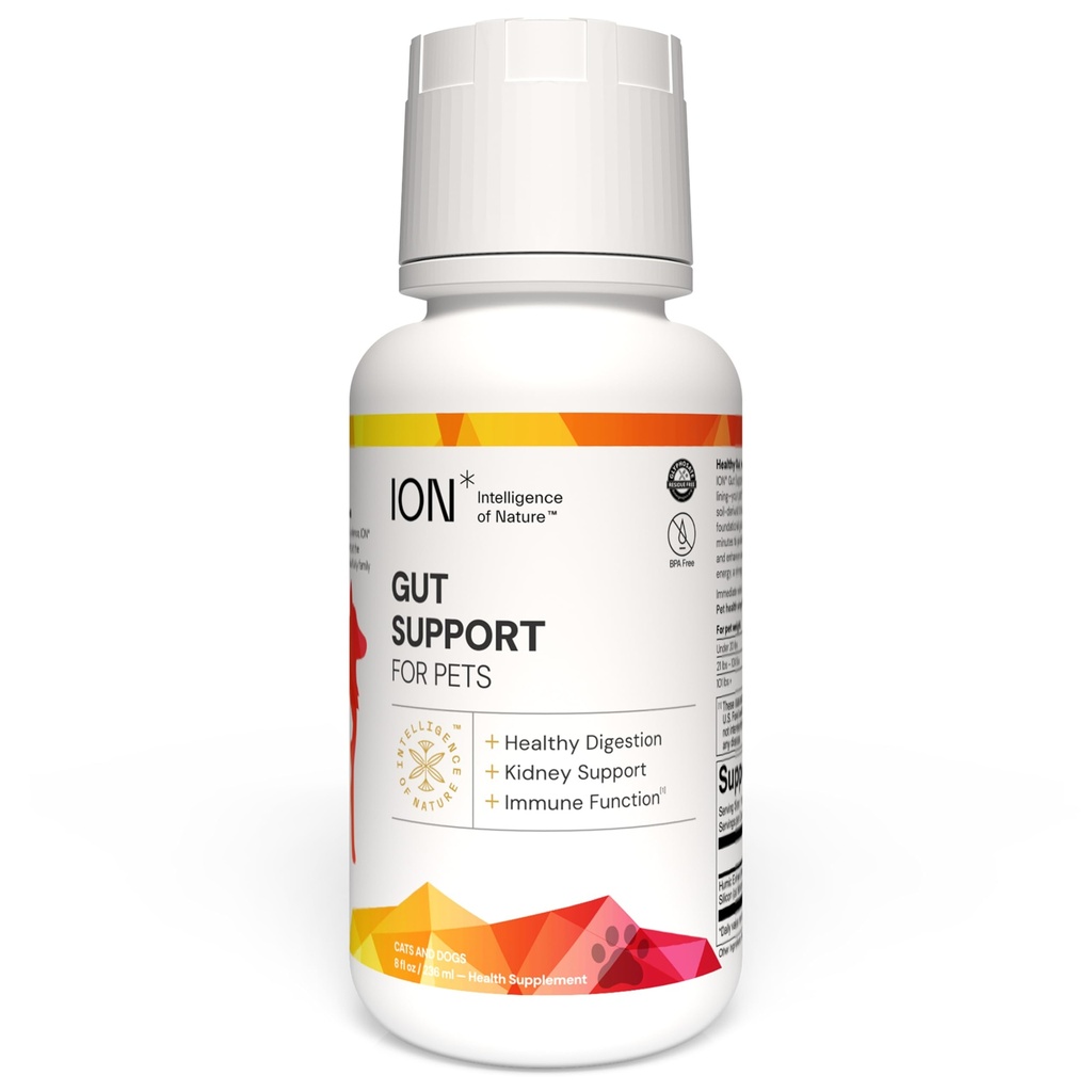 ION* 애완 동물을 위한 성격 Gut 지원의 정보 - 개 & 고양이를 위한 액체 Probiotics 하락 대안, 강아지를 위한 소화성 건강, 피부 & 머리 건강 - 8개 fl oz (포장 1)