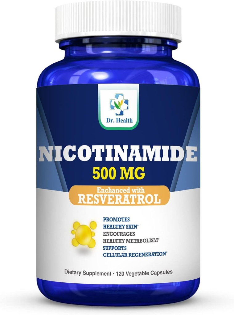 Nicotinamide 500mg는 w를 강화했습니다. Resveratrol 100mg 120 Veggie 캡슐 4 달까지 공급 비타민 B3 w. 산화 방지제 모든 자연적인 규정식 보충교재 지원 세포질 건강 에너지 & 노후화 Gracefully