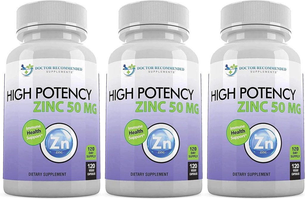 아연 50mg - 아연 Picolinate 면역력 지원 보충교재 성인과 아이 비타민을 위한 360의 Veggie 캡슐, 잘 흡수하는 높은 Potency 순수한 아연 보충교재 - 봉사 당 50mg
