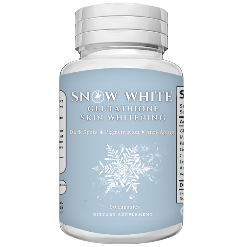 Glutathione 희게하는 알약 - 당신의 젊음을 회복, 어두운 반점, 여드름 흉터 & Hyperpigmentation의 Rid를 얻으십시오 - 자연적인 피부 희게하는 알약 - 비 GMO -90 피부 조명 캡슐