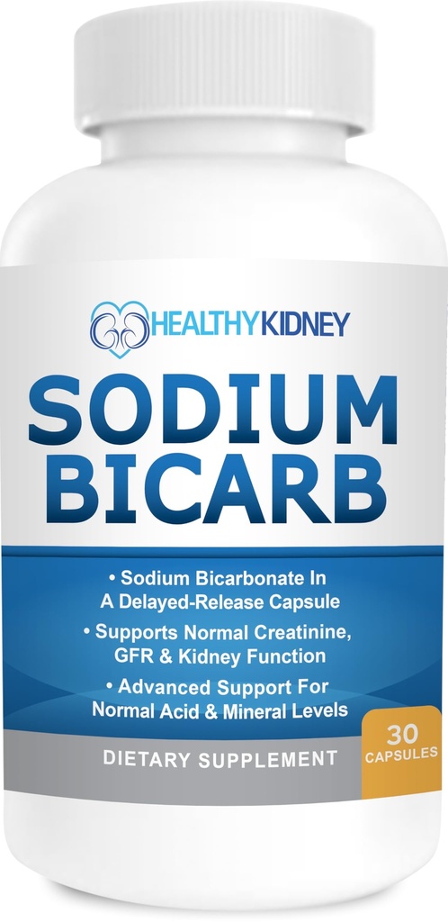 나트륨 중탄산염 650 Mg 정제 - 정상적인 신장 기능을 위한 지연된 방출 - Baking Soda 정제, 나트륨 알약, Bicarbonato De Sodio 파라 토마, 소다의 비탄산염 - 30의 캡슐