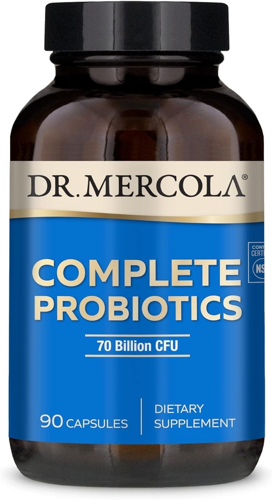 Mercola Complete Probiotics - 90 서빙 - 일일 프로 바이오 틱 보충 - 70 억 CFU - 산 & Bile - 소화 건강 및 지원 면역 체계를 촉진