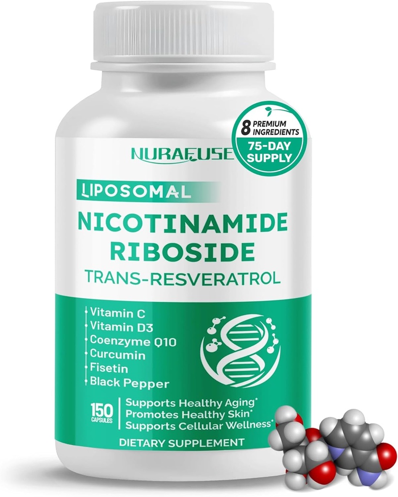 Liposomal Nicotinamide Riboside Trans-Resveratrol Coenzyme Q10 비타민 C - 건강한 시효, 피부 지원 건강한 시효는, 미국에서 건강한 피부 만드는을 승진시킵니다