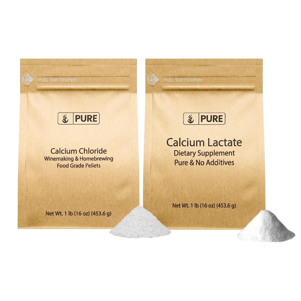 순수한 본래 성분 칼슘 염화물 & 칼슘 Lactate 뭉치, (1lb) 규정식 보충교재, 정밀한 분말