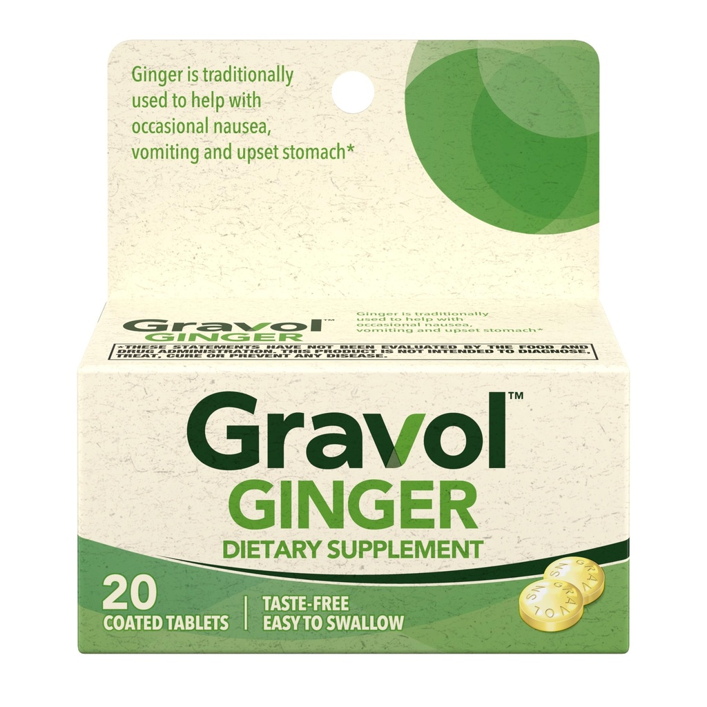Upset Stomach와 Nausea, 20ct를 위한 Gravol Ginger 정제