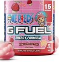 G Fuel ONE Piece Human-Human Energy Drink Powder, 게임을위한 Pre Workout Caffeine Mix, Sugar Free Focus Amino, 비타민 + 산화 방지제, 3.7oz (Cotton Candy, 15 서빙)