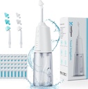 Nasal 관개 시스템 Sinus Allergy Relief Nasal Care 용 휴대용 무선 Nasal Rinse 기계 - Nasal Irrigation 용 전기 Neti Pot - 6 노즐 40 소금 팩이있는 Sinus Rinse Kit