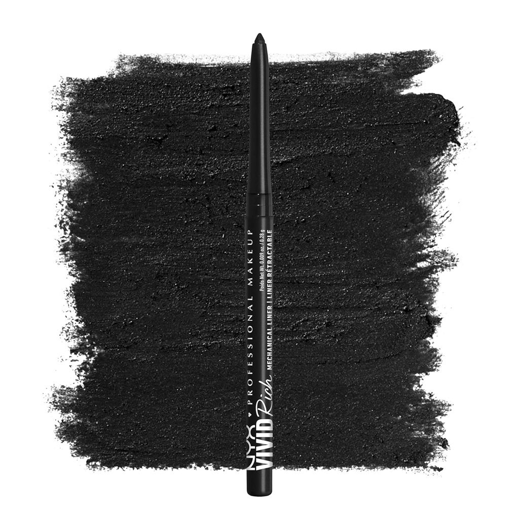 NYX PROFESSIONAL MAKEUP 기계 아이 연필, 생생한 풍부한 기계, 크림 Retractable Eyeliner - 항상 Onyx, 블랙 Eyeliner