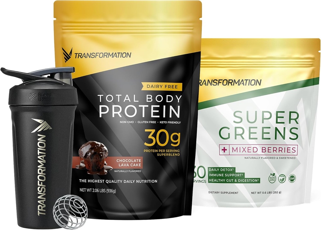 Transformation 초콜렛 단백질 분말, 최고 녹색 Superfood 녹색 주스 분말 및 성과는 셰이커 병을 격리했습니다