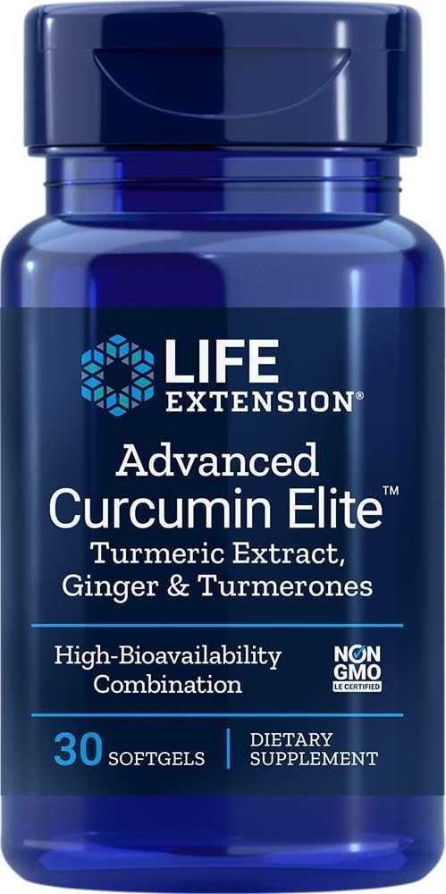 생명 연장 Ginger & Turmerones, 30 Softgels를 가진 진보된 생물 Kurcumin