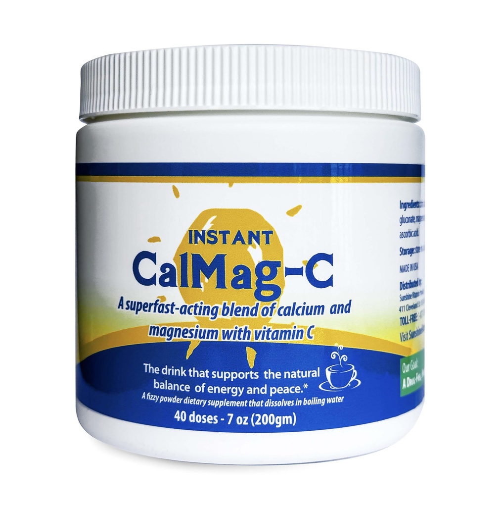 Instant Cal Mag C - 빠른 인용, 흡수성 칼슘, 마그네슘 및 비타민 C - Replenishes 칼슘 및 마그네슘, 향상된 바디 기능 및 도움은 Depletions를 방지합니다 - 향상된 수면