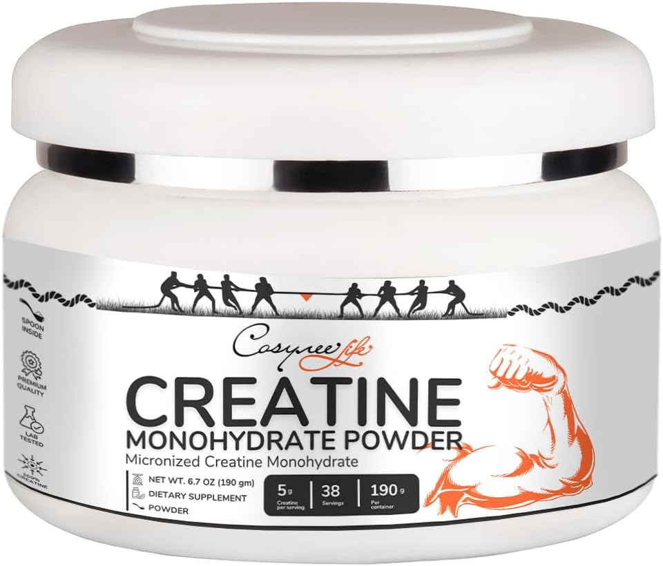 코사인 크레아틴 Monohydrate Micronized 분말 (6.7oz (190g)