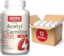 Jarrow 공식 Acetyl L 카르니틴 500 mg의 규정식 보충교재, 뇌 건강 및 산화 방지제, 60 Veggie 캡슐, 60 일 공급 (12의 포장)를 위한 아미노산 지원