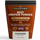 PaleoPro Protein Powder Grass-Fed, Pastured, Cage-Free Protein | 글루텐 & 다이리 무료. 설탕, 콩, 곡물 또는 그물 캐비넷 | Paleo & Keto Friendly - 15 서빙 (16 oz, Plain)