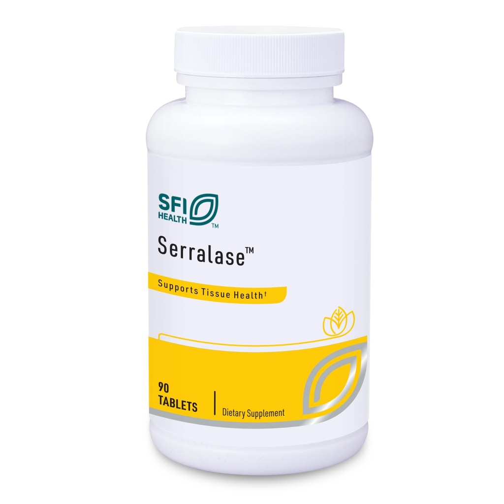 Klaire Labs SFI 건강 Serralase - Serratia Peptidase와 채식 Proteolytic 효소 혼합 & 소화를위한 Bromelain, Papaya & Pineapple, Hypoallergenic (90 Enteric 코팅 정제)