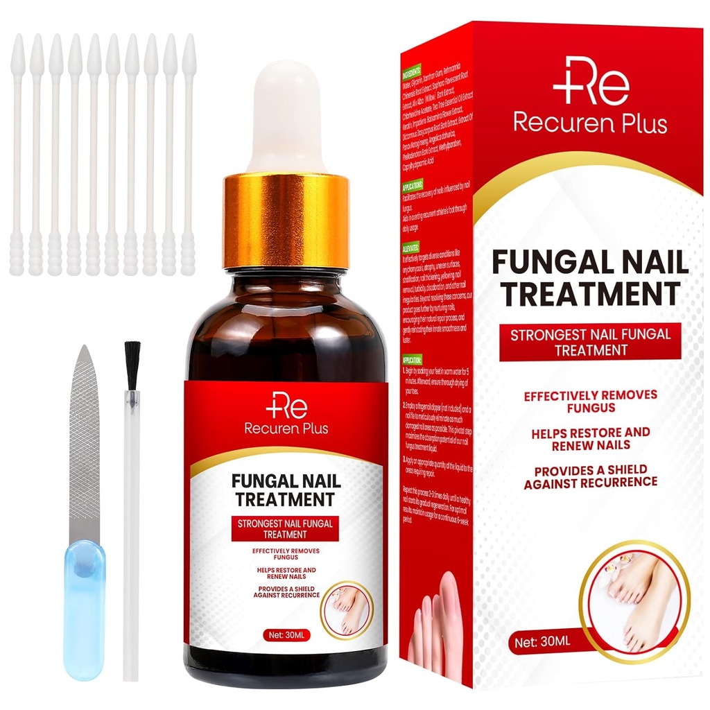 Toe Nail Fungus Treatment for Toenail: 손톱 곰팡이 치료 - 추가 강도, 균열, 손상, 변색 손톱을위한 빠른 인용 솔루션