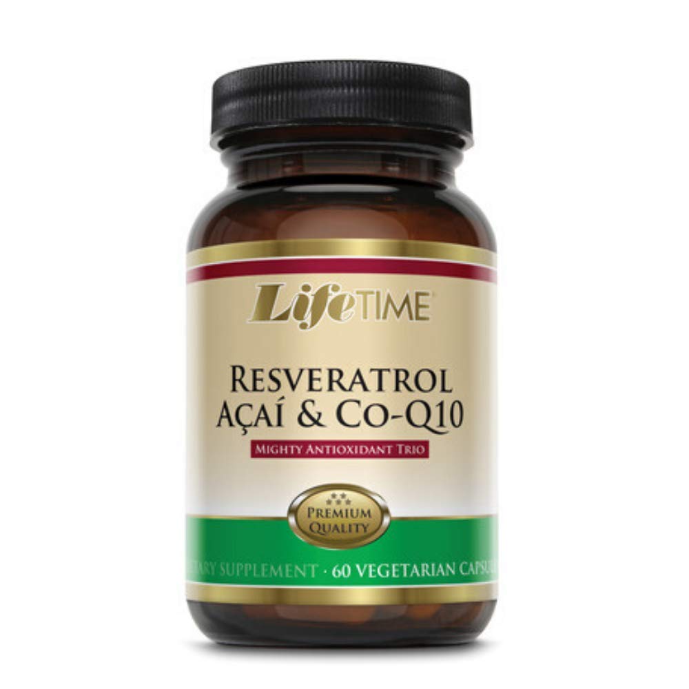 LIFETIME Resveratrol, Acai & CoQ10, Veg 모자 (Btl-Glass) | 60ct
