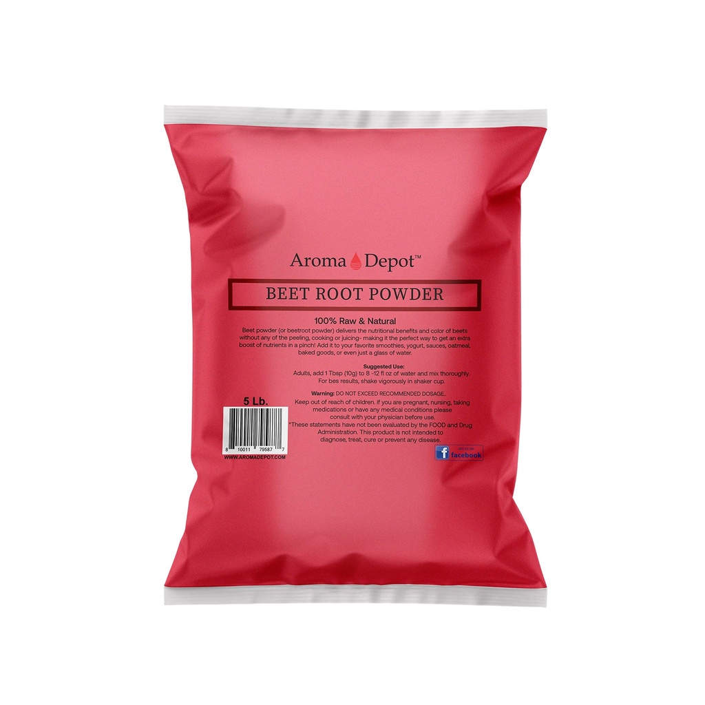 Beet 뿌리 분말 5 lb. Aroma Depot Raw & Non-GMO I Vegan & Gluten Free I Nitric Oxide Booster I Boost Stamina 및 증가 에너지 I 면역 시스템 부스터 I 100 % 천연