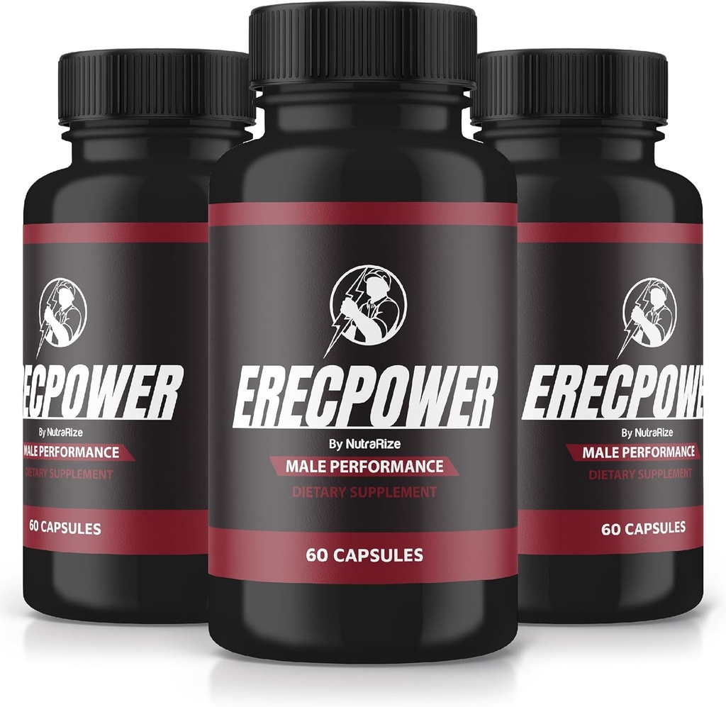 (3 팩) 남자를 위한 ErecPower, 공식적인 ErecPower 알약, 모든 자연적인 남성 보충교재, 에너지와 전반적인 건강을 밀어주는 캡슐, 최고봉 성과를 위한 Erec 힘 지원, 비타민, 검토 (180의 캡슐)