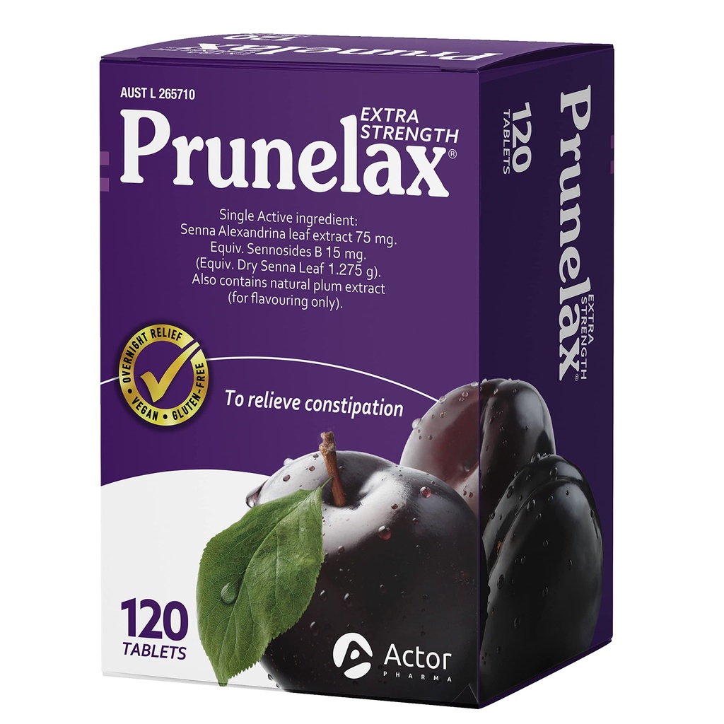 Prunelax Tablets - 변비 완화 및 복원 일반 Bowel Motion-120 태블릿을위한 고강도 Senna를 함유 한 특수 강도 천연 연산 보충