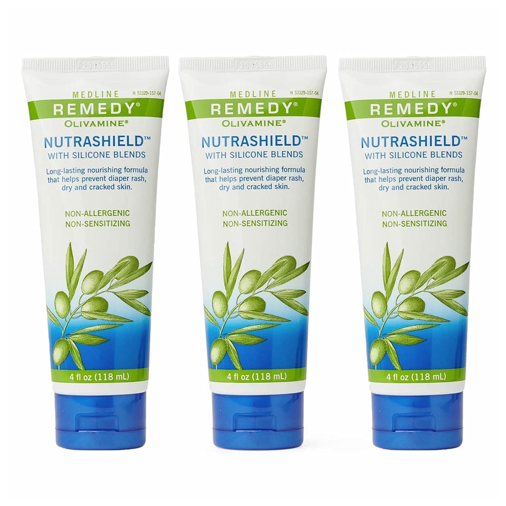 Medline Remedy Nutrashield, 피부 보호, 샐리버드 또는 균열 피부, 드라이 데드 스킨에 이상적인, 4 온스 (팩 3)