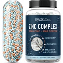 이마네 지원을 위한 구리를 가진 아연 보충교재 Microbeadlets | 높게 흡수할 수 있는 아연 Bisglycinate & 2mg Chelated 구리 + 비타민 B6를 가진 Orotate | Vegan, 글루텐 자유로운 | 60의 캡슐 (2 달 공급)