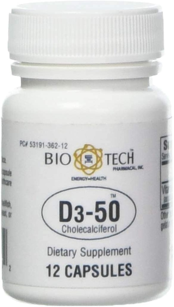 생물 기술 약학 비타민 D3 (D3-50 50k IU, 12 조사)