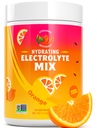 Electrolyte Powder – Zero Sugar Orange Hydration Mix | 90 인분 | Keto, Vegan, Gluten-Free | 근육 회복, 에너지 및 주름 지원 | 여성용 런너, 운동