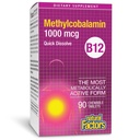 자연적인 요인, 비타민 B12 Methylcobalamin 1000 mcg, 에너지와 면역성 건강을 위한 Chewable 지원, 채식주의자, 글루텐 자유로운, 90의 정제 (90 서빙)