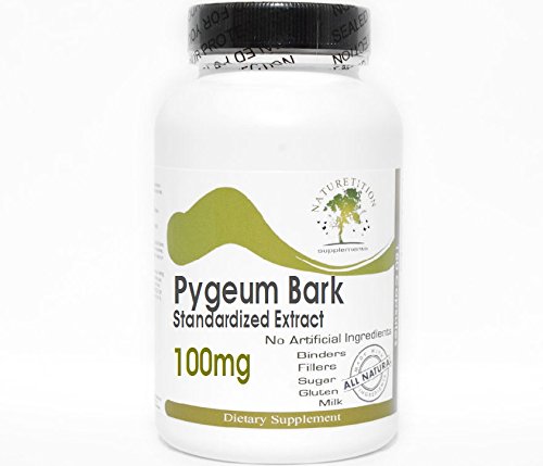 Pygeum Bark 표준화 된 추출물 100mg 12% Phytosterols ~ 100 캡슐 - 첨가제 없음 ~ Naturetition 보충제