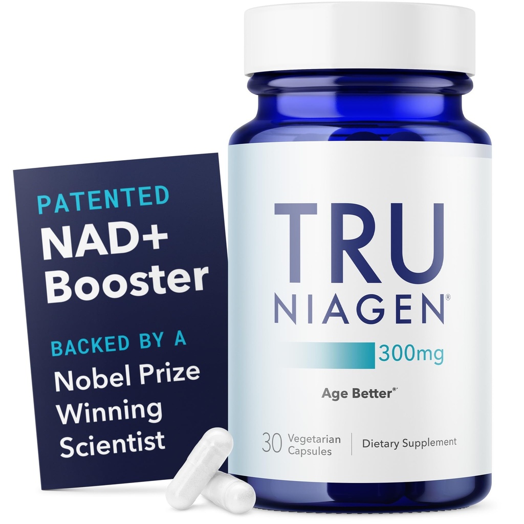 TRU NIAGEN 안티 에이징 및 셀 재생에 대 한 NAD + 보충, 300 mg Niagen, 30 서빙 | 셀룰러 에너지, 두뇌, 근육 지원 | 니코틴 아미드 리보사이드 (NR) 1 매일 복용 | 1 병
