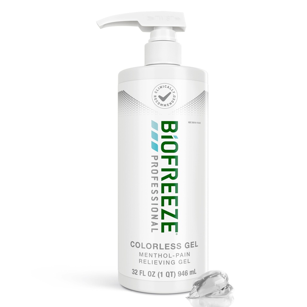 무릎, 목, Hip, 합동, 어깨, & 간단한 Backache, 관절염 고통 Reliever를 위한 Biofreeze 직업적인 젤 고통 구호, 무색 Menthol 젤 32 Fl Oz