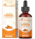 Naturments Turmeric Curcumin 액체 : Ginger & Black Pepper- Joint Support, Immune & Digestive Support, Graceful Aging - 2 Fl Oz와 유기농 심황 Curcumin 인증