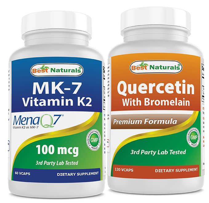 Bromelain를 가진 제일 자연적인 MK-7 100 mcg & Quercetin