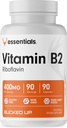 최대 비타민 B2 400mg 캡슐, 필수 (90 인분)