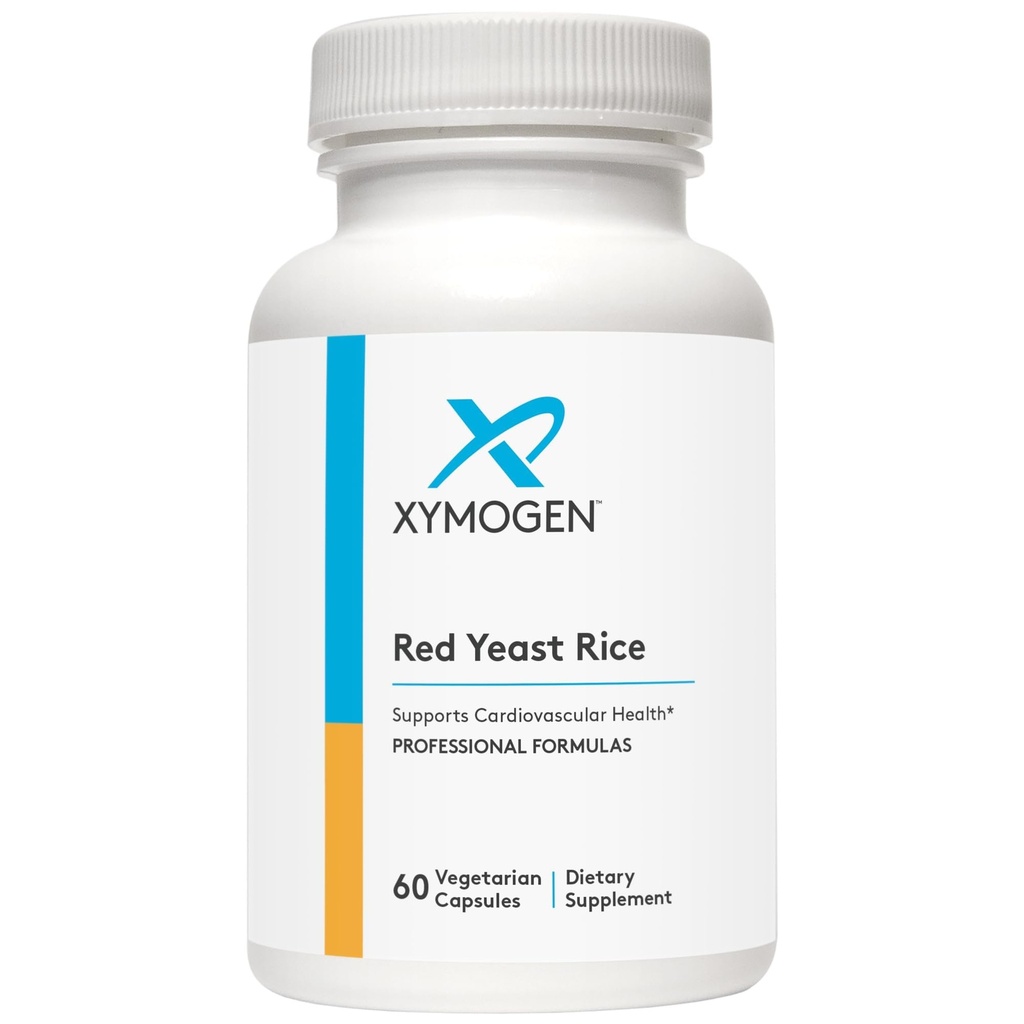 XYMOGEN 레드 효모 라이스 - 비 GMO 레드 효모 라이스 보충은 이미 건강한 혈액 lipid + 콜레스테롤 레벨 유지 - 심혈관 지원 - 테스트 Citrinin-Free (60 캡슐)