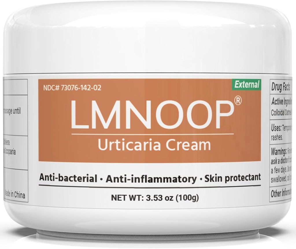 Urticaria 크림, Itching, Redness, Pimples, Rashes, Edema 및 기타 피부 증상을위한 하이브 릴리프 고급 공식