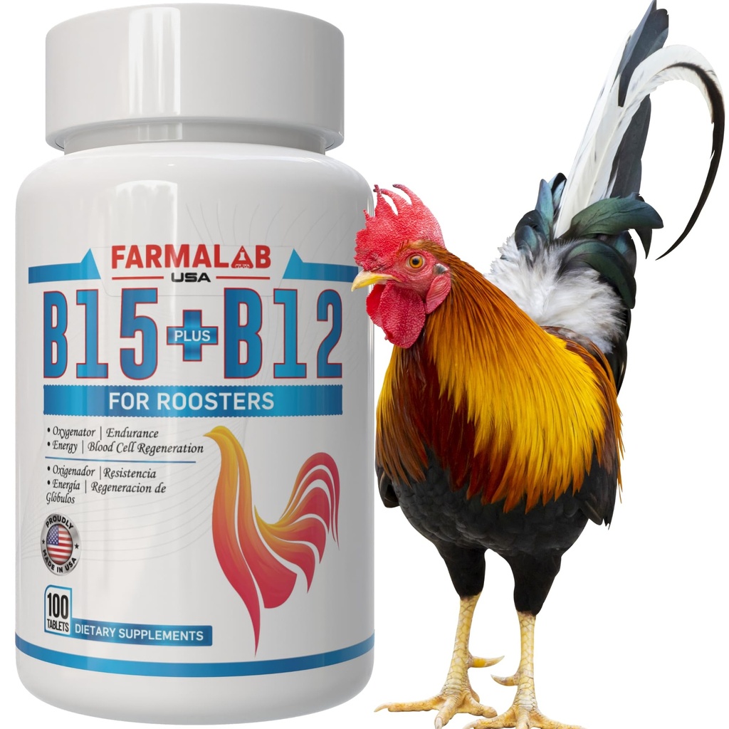 Roosters B15 B12 para Gallos 100 정제를 위한 Farmalab B12 B15