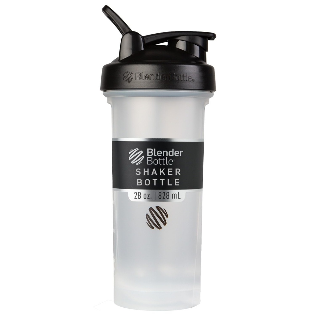 BlenderBottle Classic V2 Shaker Bottle Perfect for Protein Shakes and Pre Workout, 28-Ounce, 클리어 / 블랙