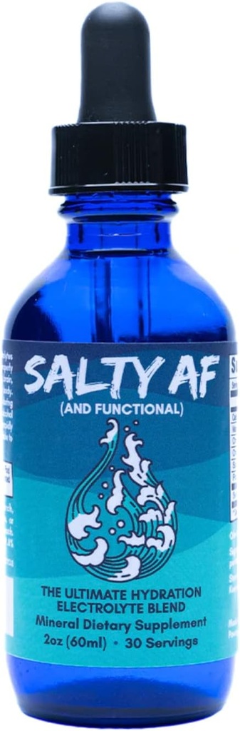 Eidon Ionic Minerals Salty와 Functional - 물, 궁극적 인 Hydration 지원, Trace 무기물 보충교재, 설탕, 비 GMO - 2개 oz를 가진 Electrolytes 음료 혼합을 위한 Unsweetened 액체 전해질 하락